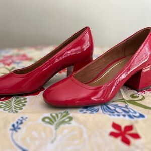 Vionic Carmel Red Leather Slip On Pumps Shoes 8.5 Medium NWOB